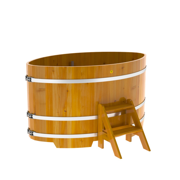 Купель овальная BentWood из лиственницы 1,08x1,75
